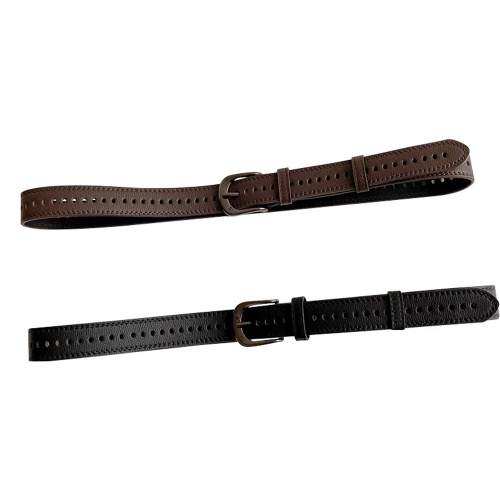 Ladies Leather Highlight Distinctive Multi Hole Slim Belt