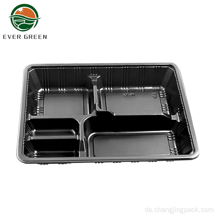 PP mikrowavierbare schwarze Einweg -Lunch -Lunch -Behälter