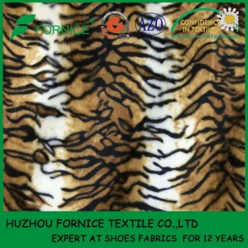 fornice textile 100 polyester velvet fabric with tiger print