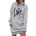 Women's Hooded Sweatshirt Drawstring Lightweight Dress