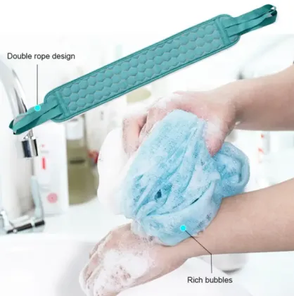 Gloway RPET Eco-Friendly Loofah Pouf Body Exfoliating Bath Sponge