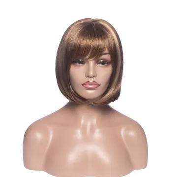 Aishili wholesdale luxury short blonde straight bob hair synthetic hair wigs for  women