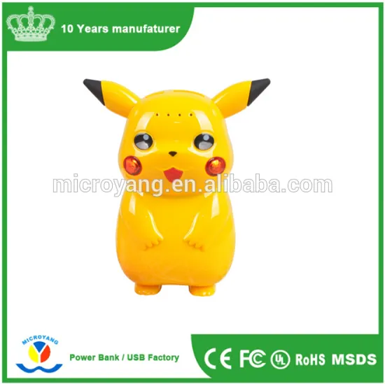 Pokemon Go Pikachu Figure Power Bank 5600mAh Chargers With LED Light