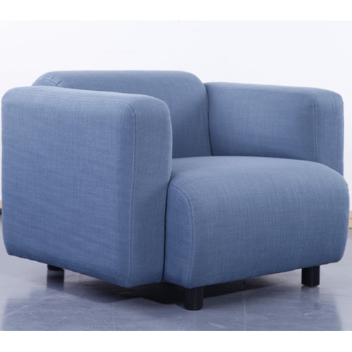 Blaues modernes Gewebe-einzelnes Sofa