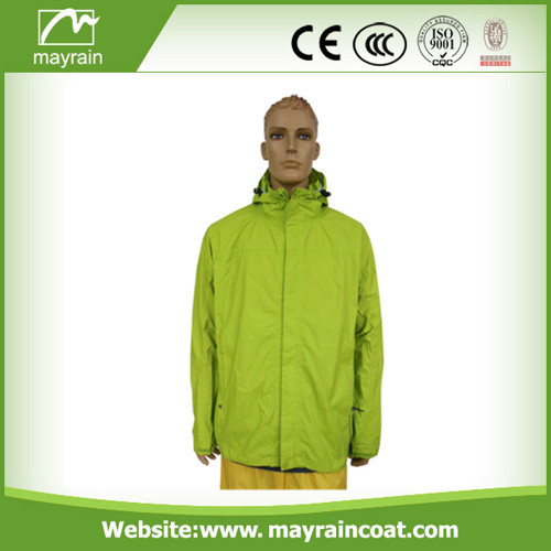 Polyester Man Rain Jacket with Zipped