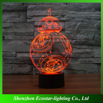 Color changing 3D Illusion LED Table Light