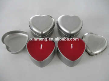 Lovely Heart shape Scented Travel Tin Candle 5.5x3.2cm Height XM-T010