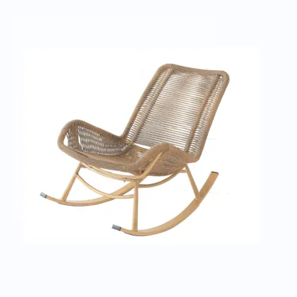 Outdoor Sun Lounger Chair Patio Garden Furniture Set for Balcony and Rocking Chair