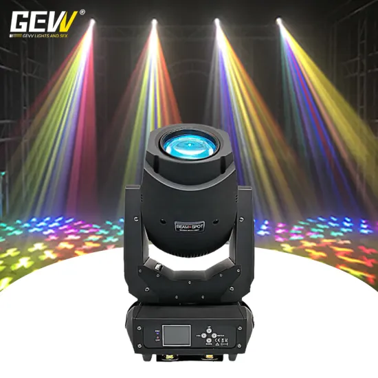 GEVV 200W DMX Controlled Sharpy LED Spot Beam Gobo Moving Head Light for DJ Stages