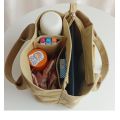 Multi-Pockets Component Teacher Canvas Handbag