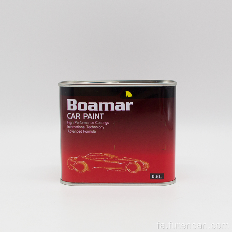 قوطی حلبی خالی 0.5 لیتری با پوشش سفید