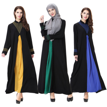 Summer Evening Gown Maxi Robe Womens Long Sleeve Embroidered Ethnic Style Muslim Dresses Abaya 2021 Islamic