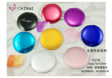 Small round Foldable makeup mirror/ handheld professional staninless rail makeup mirror