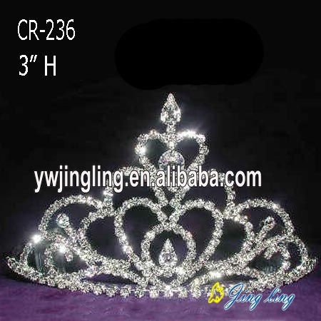 3 Inch Crystal Tiaras