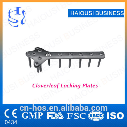 Cloverleaf Locking Plates, orthopedic products, China supplier, surgical implants.