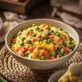 Arroz frito de vegetais