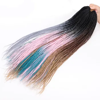 Aisi Beauty Cheap Vendor 24 Inch Long Style Heat Resistant Synthetic Senegalese Twist Hair Braid Hair Extensions For Black Women