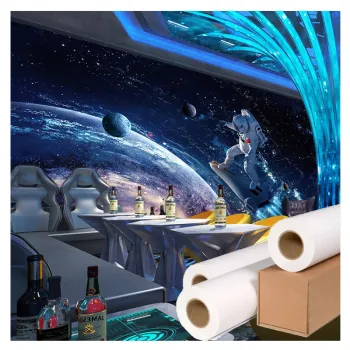 Waterproof Self-Adhesive Polyester Inkjet Canvas Roll for Home Decoration Prints