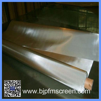 good permeability 100 mesh plain woven fabric stainless steel material