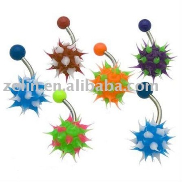 silicone ball body belly piercing jewelry navel jewelry button ring