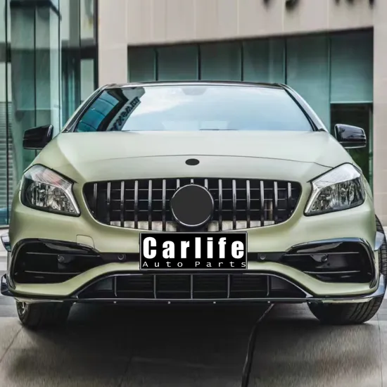 Mercedes-Benz A-Class W176 2013+ Facelift to A45 AMG Bumpers and Grille Full Body Kits