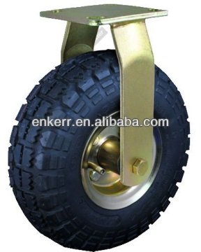 pneumatic rubber wheel rigid caster,high quality