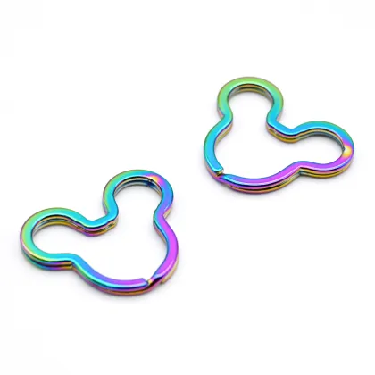 Creative Mickey Mouse Shaped Colorful Key Rings