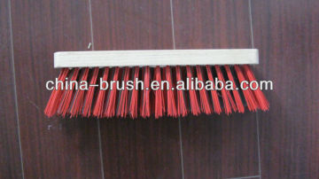 HIGH QUALITY 12' FLOOR BRUSH WITH RED PLASTIC BRISTLE