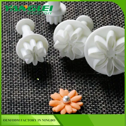 3pcs set fondant sheeter Bellis perennis shaped plunger cutter