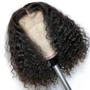 Brazilian bob wigs pre plucked 150 density Brazilian Curly Wave Short Lace Front Human Hair Wig Bob Afro Kinky Curly Frontal Wig