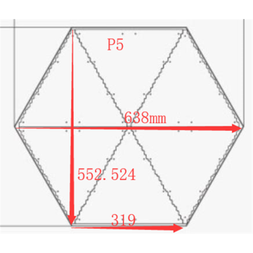 Nouvelle nuit Clube Hexagon LED