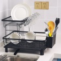 2 Tier Premium Metal Dish Drying Rack Set