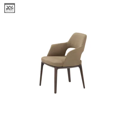 Modern Ash Wood Microfiber Leather Leisure Chair