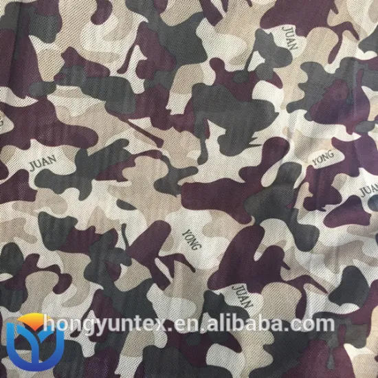 100% polyester FDY warp knitted printed mesh fabric