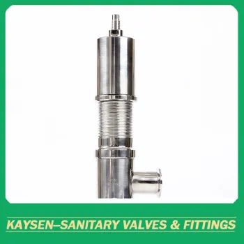 Sanitary safety relief valves with clamped end