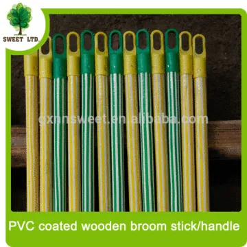 Factory price from China eucalyptus wood shovel handles with PVC caoted for wooden mop handle