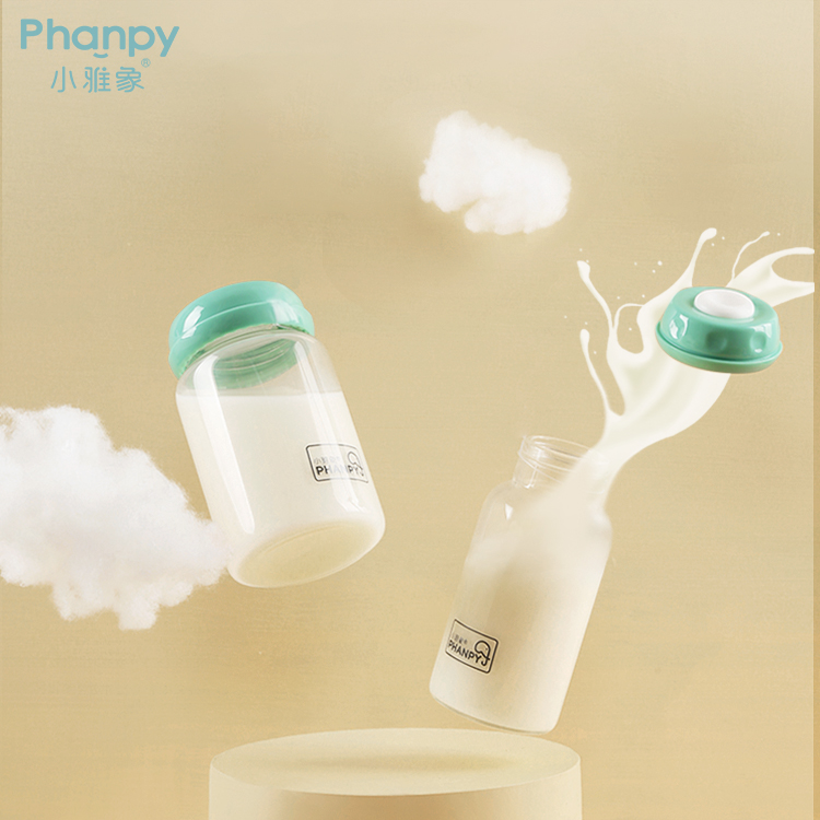 Transparent Glass Baby Breast Milk Bottle 2pcs/box