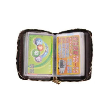 High Quality Custom Slim Sublimation PU Leather Card Holder with Zipper