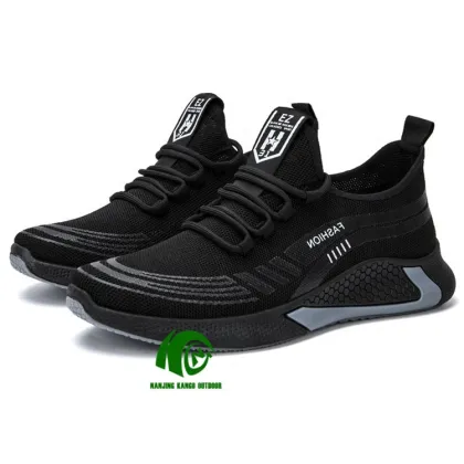 KANGO Athletic Shoes 2023: Black Breathable Running Sneakers