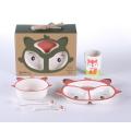 fox shaped kids dinnerware set 5pcs set