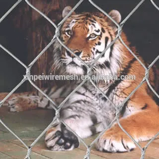 Animal zoo Stainless steel cable rope mesh netting (factory with ISO9001)