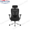 Folding Chair Black Adjustable Height Mesh Office Chair With Headrest Factory