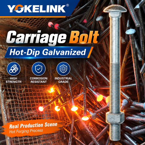 Baut Kereta Galvanis Hot Dip untuk Crossarm Tiang Utilitas