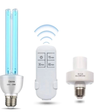UV lamps are used to disinfect items