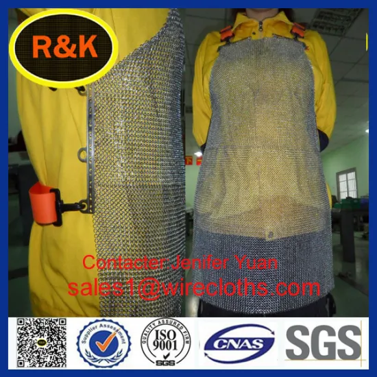 stainless steel chain mail apron/stainless steel chain mail armor