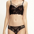 In-stock Reggiseno con ferretto Bikini in pizzo trasparente con ciglia