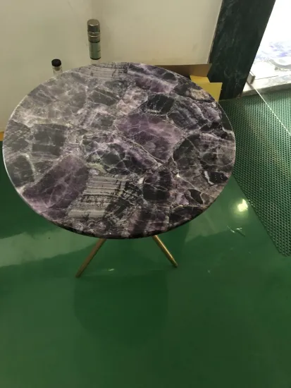 Amethyst side table top
