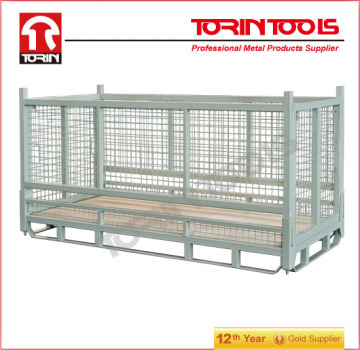 Heavy duty foldable metal mesh container