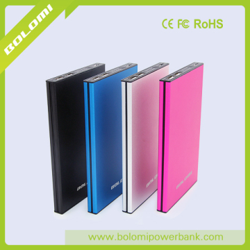High capacity dual usb output 20000mah aluminum alloy shell slim power bank charger,fast charger for moblie phone ipad ipod.