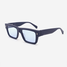 Retro Rectangle Thick Acetate Unisex Sunglasses 24A8302